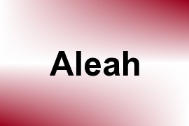 Aleah name image