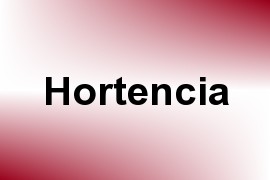 Hortencia name image