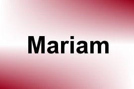 Mariam name image