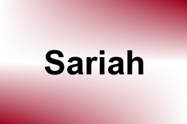 Sariah name image