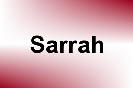 Sarrah name image