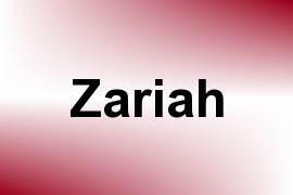 Zariah name image