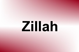 Zillah name image